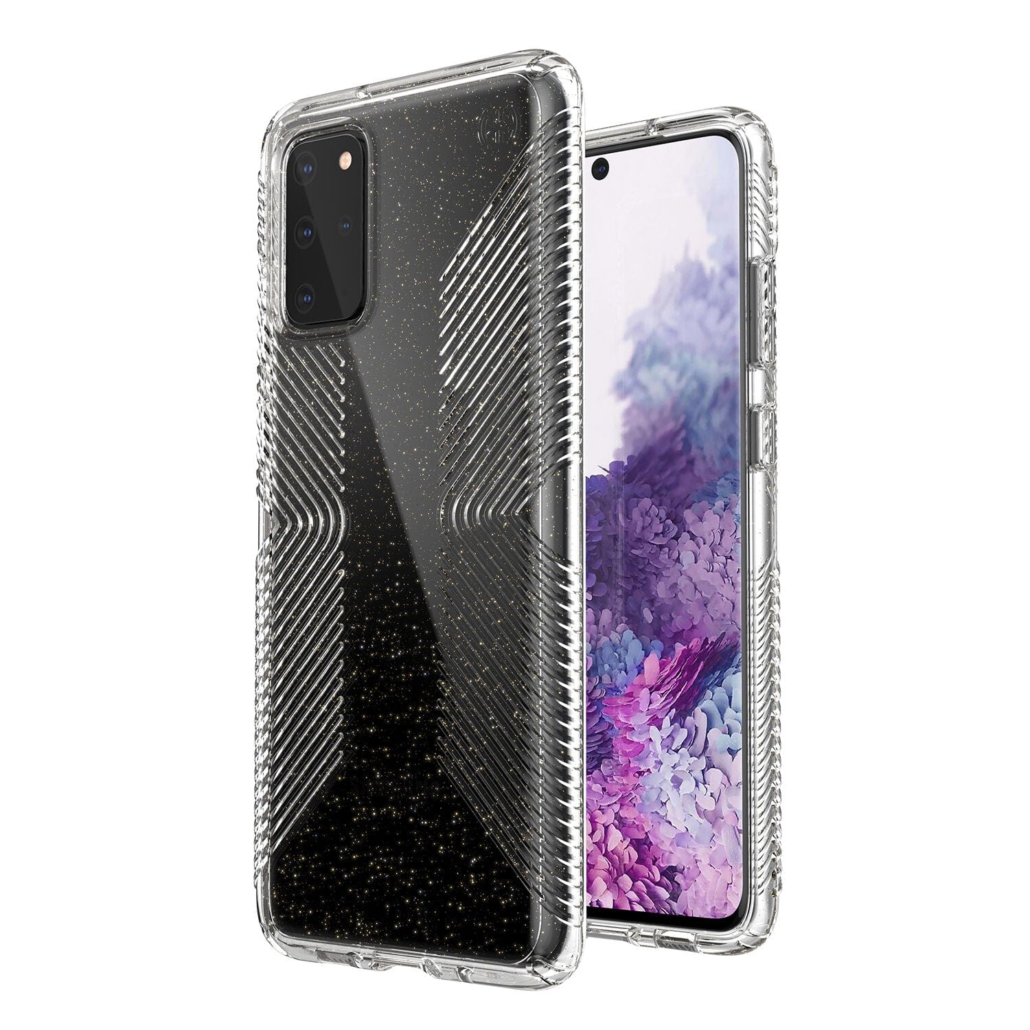 Presidio Perfect-Clear Glitter + Grips Samsung Galaxy S20+ Cases