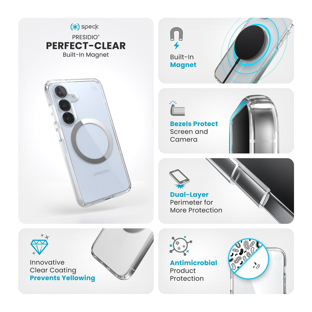 Presidio Perfect-Clear Magnet Samsung Galaxy S25 Cases