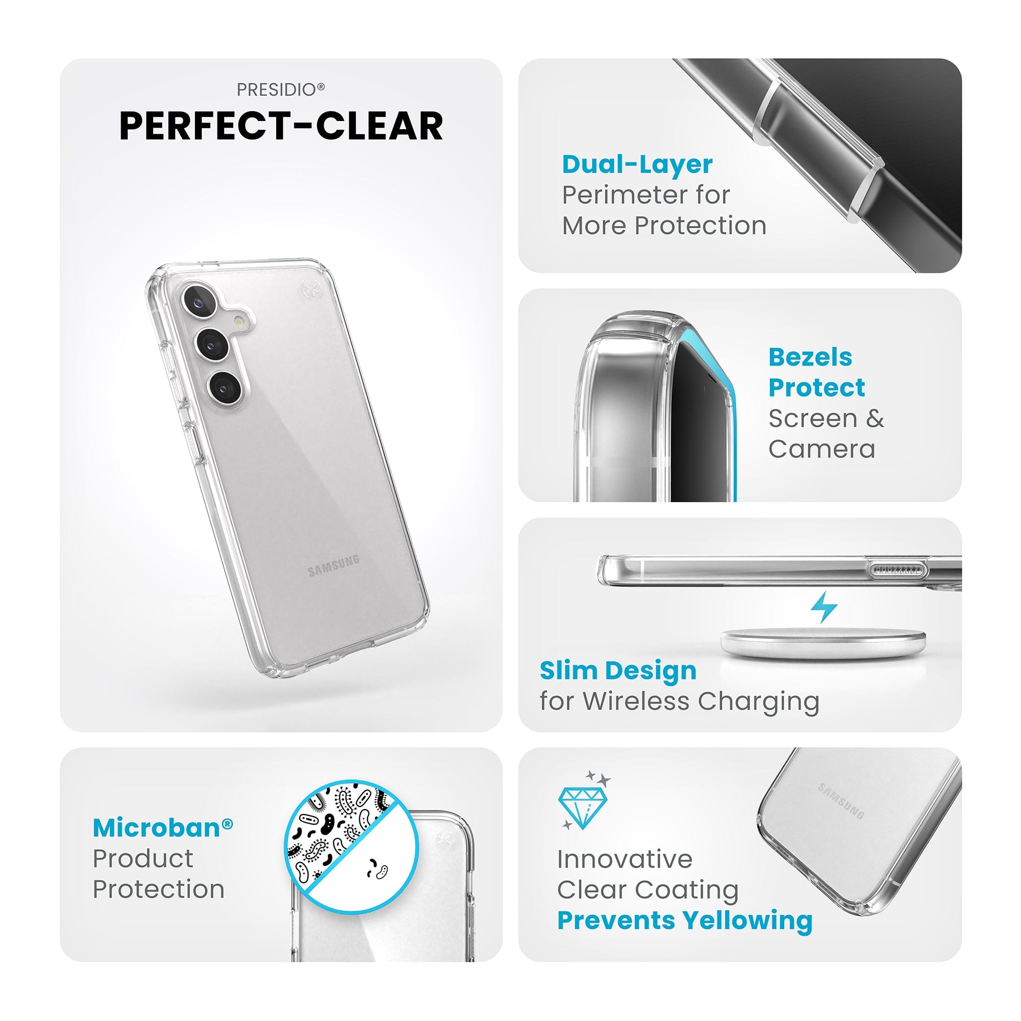 Presidio Perfect-Clear Samsung Galaxy S24 Cases