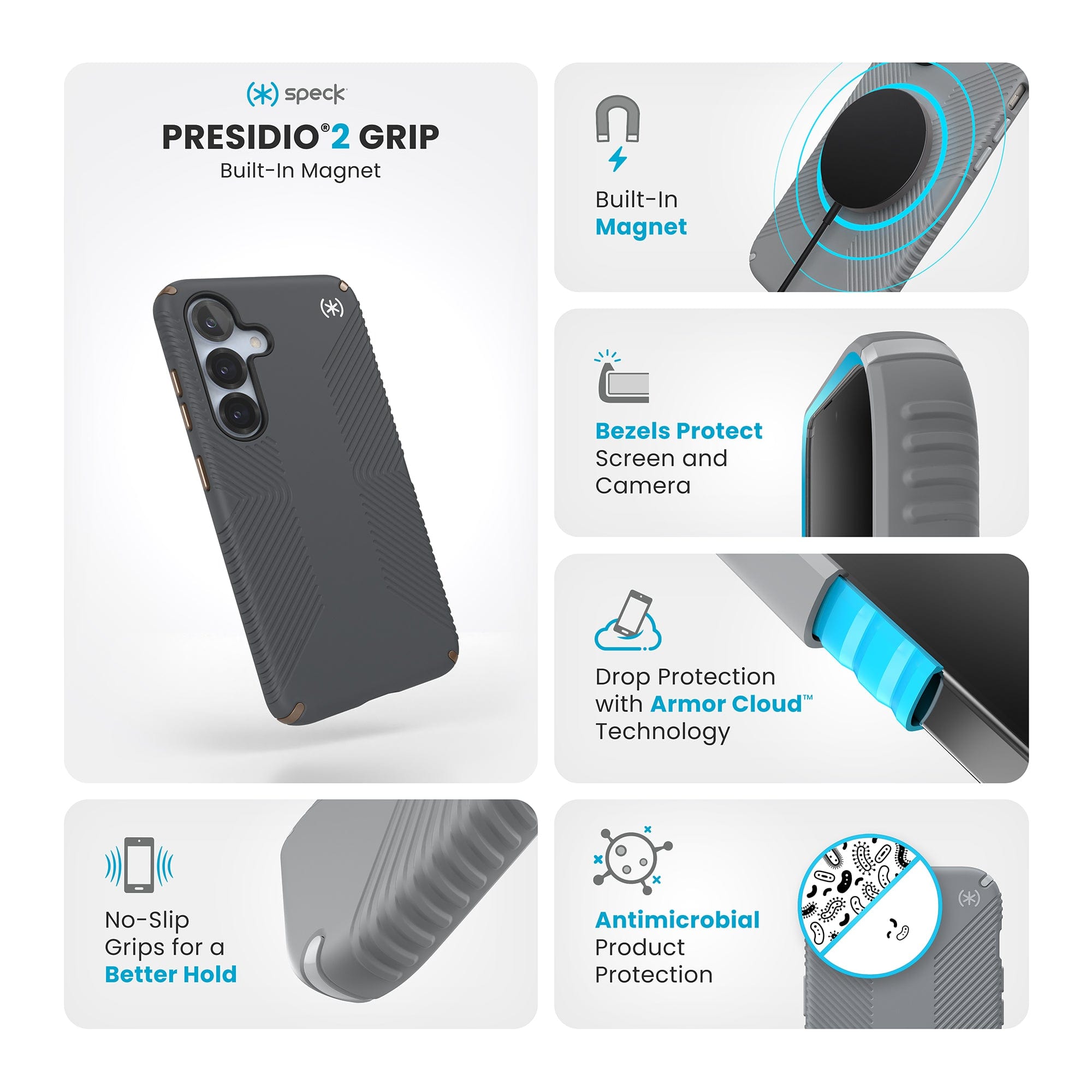 Presidio2 Grip Magnet Samsung Galaxy S25 Cases