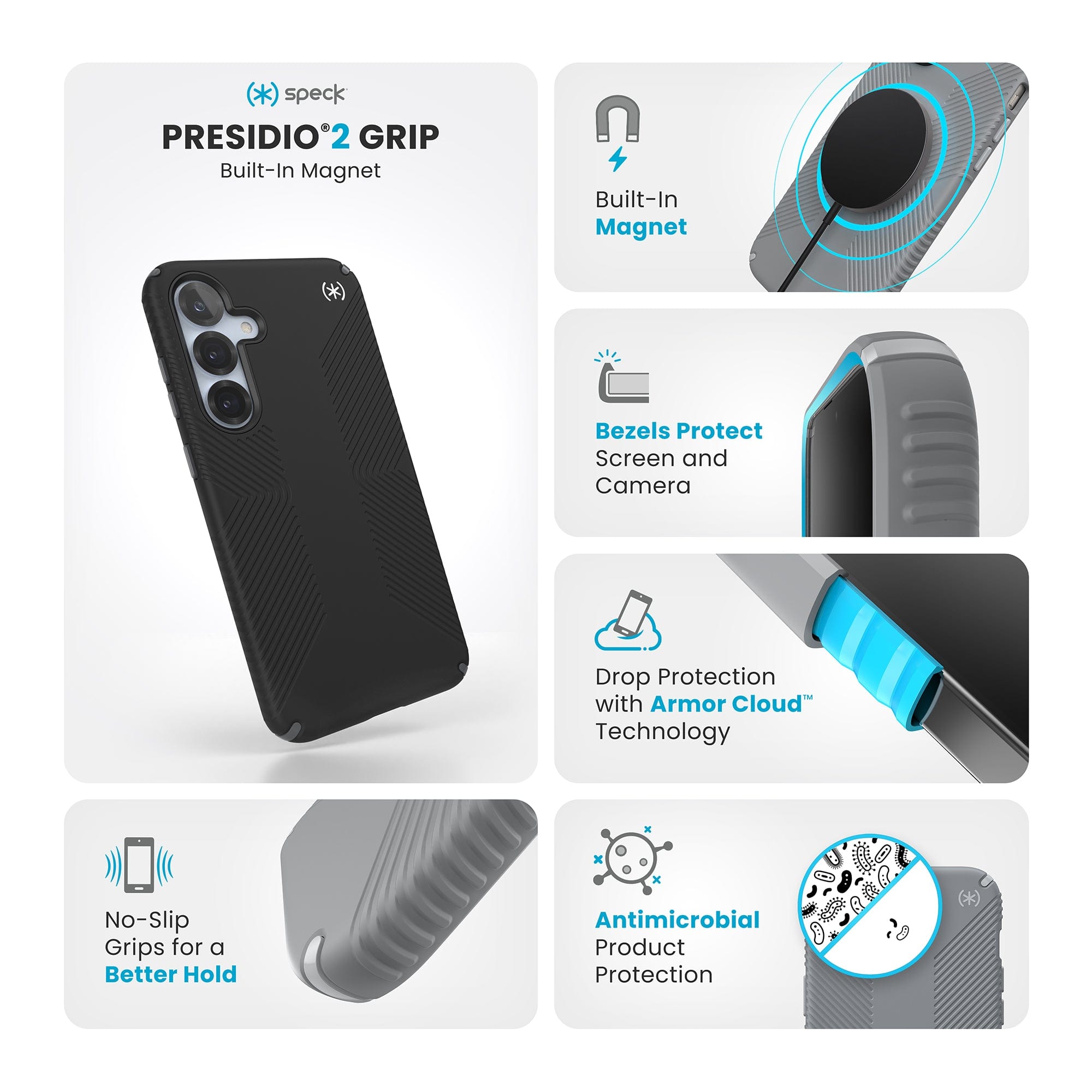 Presidio2 Grip Magnet Samsung Galaxy S25+ Cases