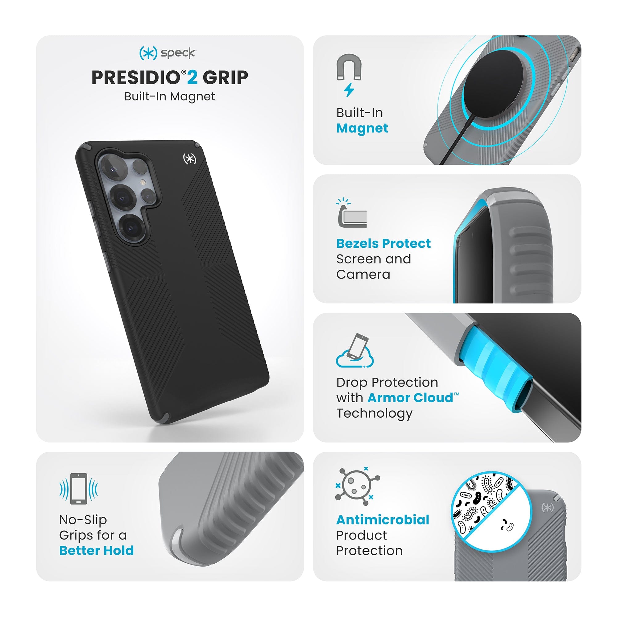 Presidio2 Grip Magnet Samsung Galaxy S25 Ultra Cases