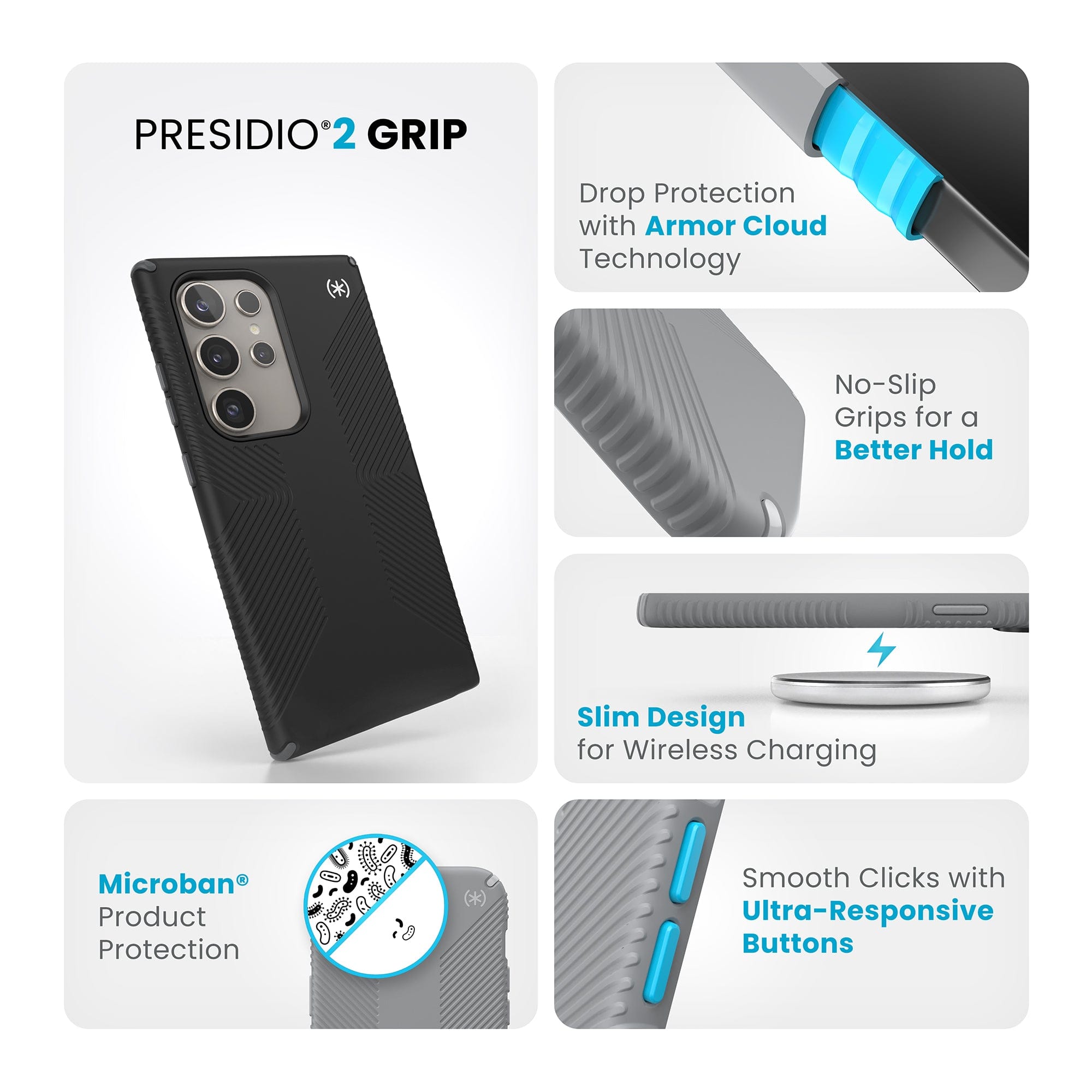 Presidio2 Grip Samsung Galaxy S24 Ultra Cases